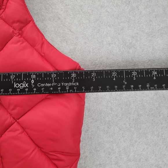 Eddie Bauer Vest Womens L Tall Red Goose Down EB700 Full Zip Sleeveless - Picture 5 of 10